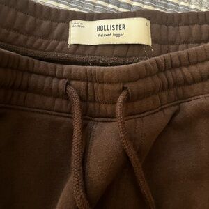Brown hollister joggers